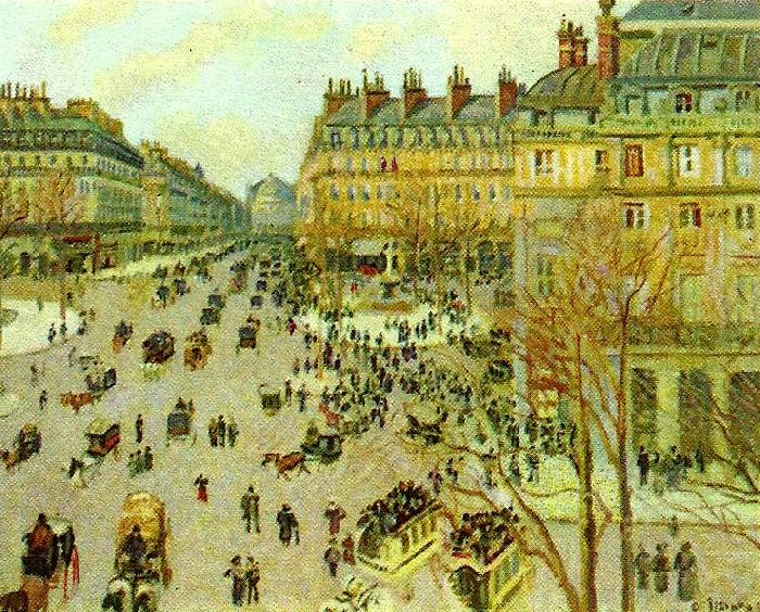 Camille Pissarro avenue de l, opera oil painting image